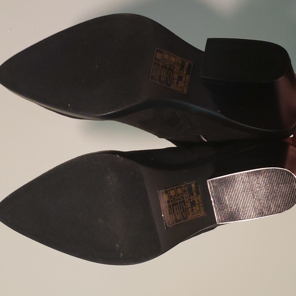 NEW Black Suede Yoki Muriel Heels Cowboy Boots Zipper 10 - Picture 5 of 6